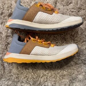 Stylish Women’s Olukai Sneakers in Blue, Brown, and Orange